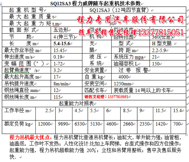 10噸船吊參數(shù)表